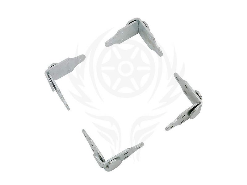 Harvards Chrome 8 PC Utility Trailer Rack Wood Panel Sides Stake Bed Gate Latch Corner Connector Stake Body (4 Corners) - Image 3